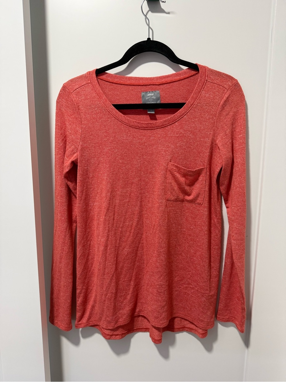 aerie Just Add Leggings Heathered Coral Pullover with Chest Pocket size s